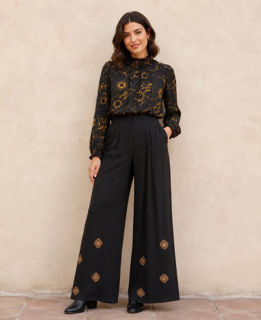 JOHNNY WAS Pleated Pant - Noire NWT Size SMALL